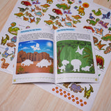 Ages 3-6 Dinosaur World II sticker book for picture recognition