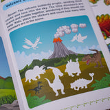 Children's prehistoric creature sticker activity book
