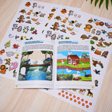 Ages 3-6 endangered animals sticker book for nature discovery