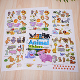Printed preschool wildlife discovery book with creative sticker play