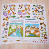 Ages 3-6 grassland animals sticker book for nature vocabulary