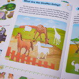 Children's animal picture book with stickers for screen-free learning