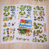 Printed preschool creature discovery book with creative sticker play