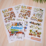 Printed preschool farm vocabulary book with creative sticker play