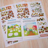 Ages 3-6 farm animals sticker book for animal discovery
