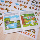 Children's woodland animal picture book with stickers