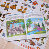 Children's wildlife picture book with stickers for nature learning