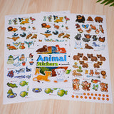 Printed preschool carnivore discovery book with creative sticker play