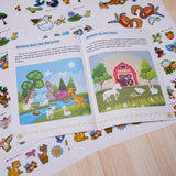 Children's sky animal picture book with stickers