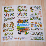 Printed preschool sky animal discovery book with creative sticker play
