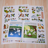 Ages 3-6 bird sticker book for nature vocabulary