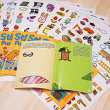 Ages 3-6 sticker puzzle set for matching observation and fine motor skills