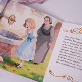 Open interior spread from Mother Holle fairy tale book