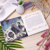 Open interior spread from The White Snake fairy tale book