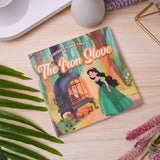 Flat-lay photo of The Iron Stove picture book on a table