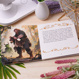 Open interior spread from Bearskin classic fairy tale