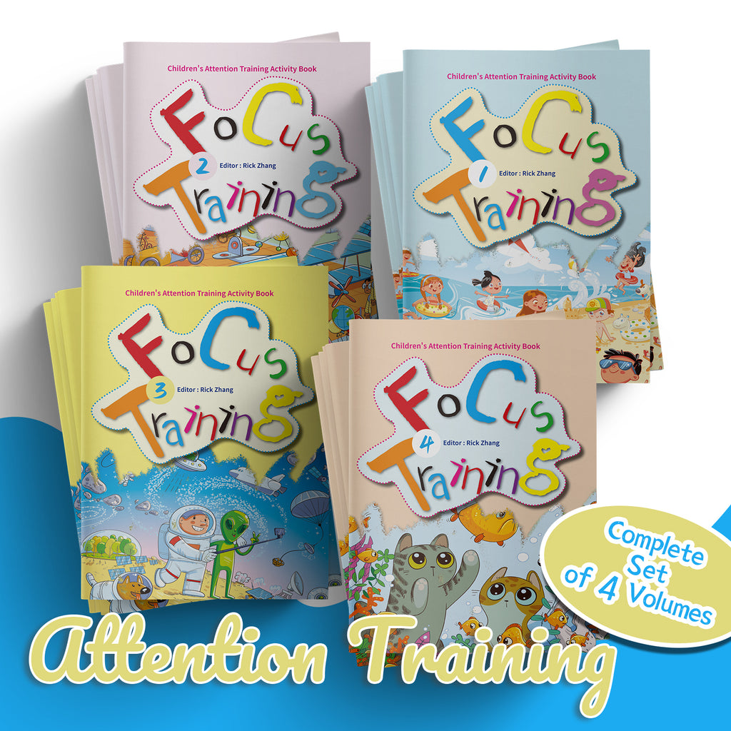 Children's Attention Training 4-Book Activity Set physical printed book product image 1, ISBN 9798895050743