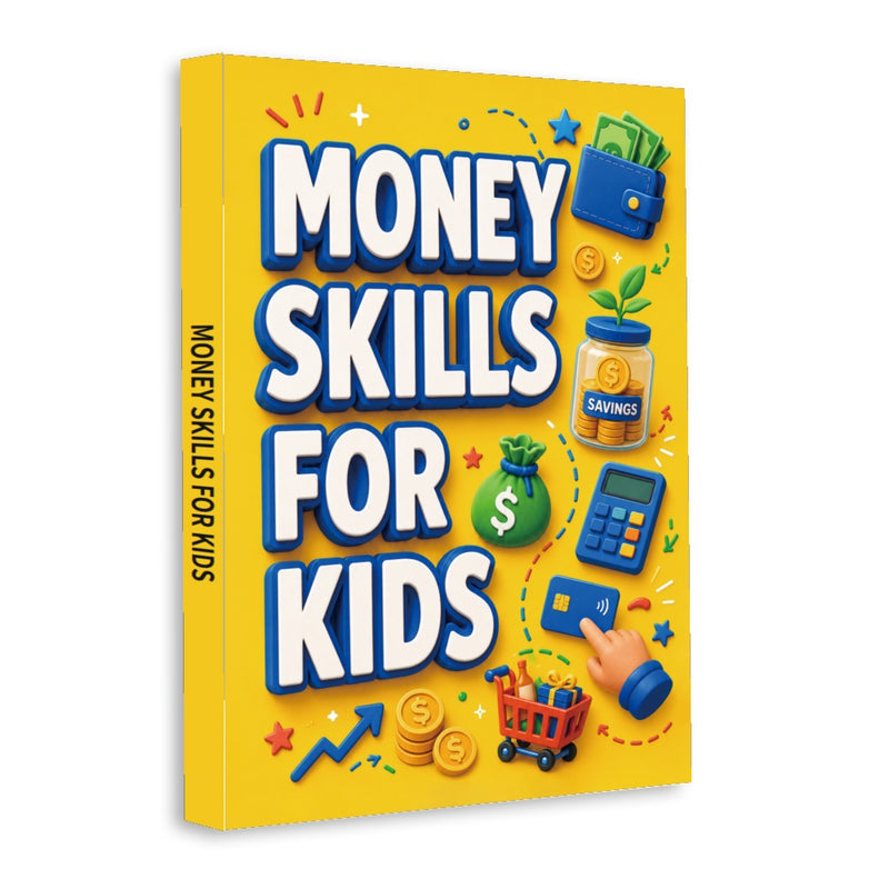 Money Skills for Kids: Saving, Spending and Smart Choices Book 4 physical printed English book front cover, ISBN 9798904661571