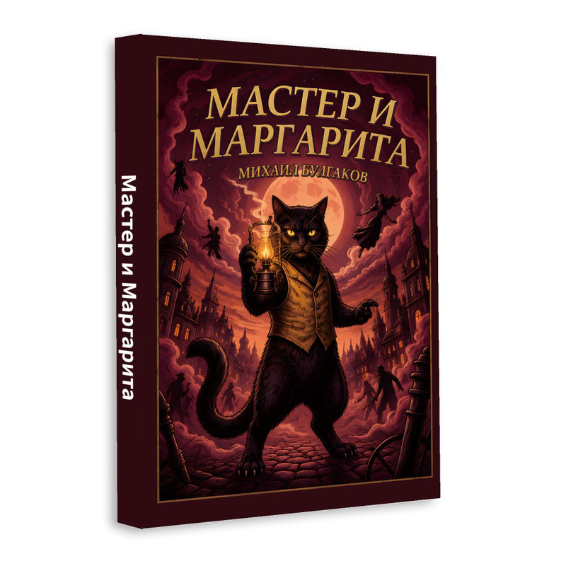 Мастер и Маргарита by Mikhail Bulgakov - Russian Edition, Cover 2 physical printed Russian book front cover, ISBN 9798904661205
