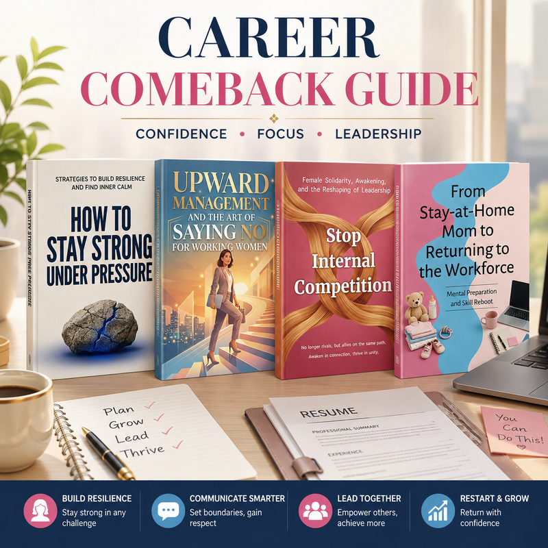 Women's Career Growth and Leadership 4-Book Set main printed book set image, image 1, bundle ISBN 9798900669847