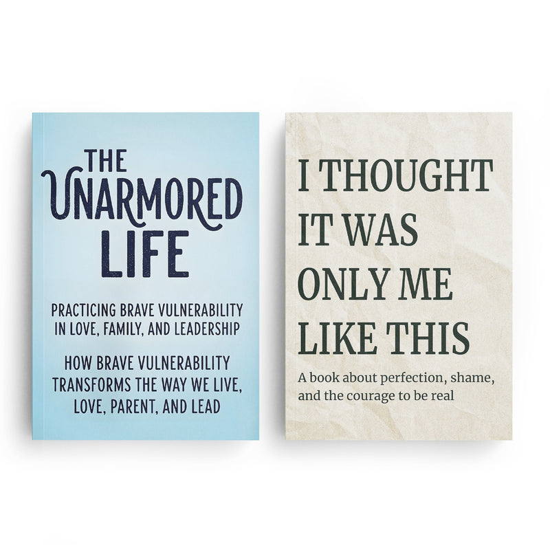 The Unarmored Life Emotional Growth Book + I Thought It Was Only Me Like This Self-ac: 2-Book Set main cover and printed book set view, image 1, bundle ISBN 9798900666471