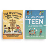 Future-proof Teen Life Planning Book + Your First Resume Teen Career Readiness Bo: 2-Book Set main cover and printed book set view, image 1, bundle ISBN 9798900666372