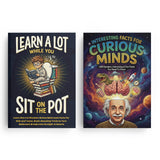 Interesting Facts for Curious Minds + Learn a Lot While You Sit On Pot Funny Tri: 2-Book Set main cover and printed book set view, image 1, bundle ISBN 9798900665771