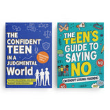 The Teen's Guide to Saying No + the Confident Teen in a Judgmental World: 2-Book Set main cover and printed book set view, image 1, bundle ISBN 9798900666464