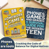 Phones Games and Grades Survival Guide for + the Homework Game Study Skills Book for Te: 2-Book Set bundle detail image, image 2, bundle ISBN 9798900666358