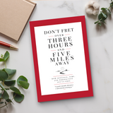 Don't Fret Over Three Hours and Five Miles Away physical printed book product image 6, ISBN 9798904662219