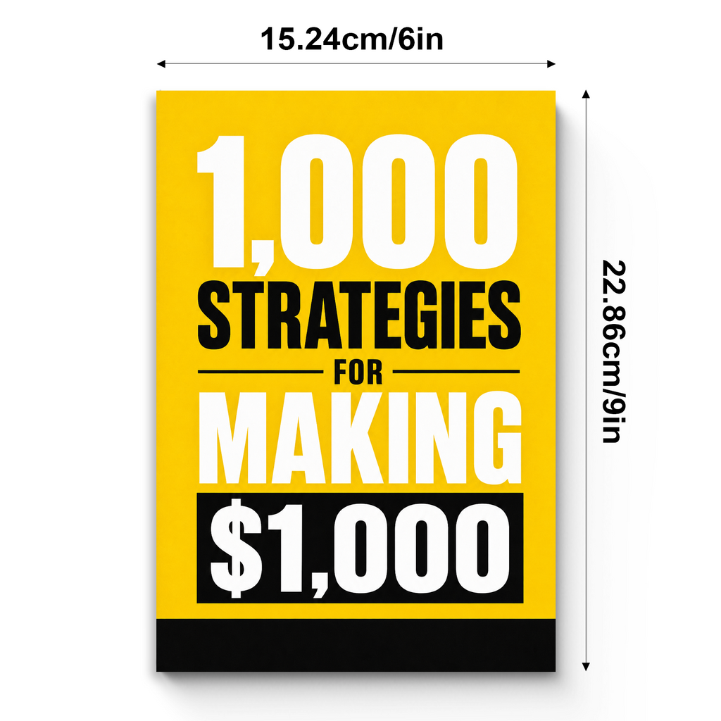 1,000 Strategies for Making $1,000: Practical Project Planning physical printed book product image 7, ISBN 9798904663391