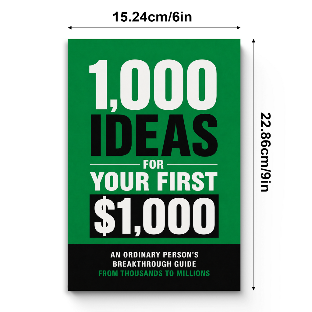 1,000 Ideas for Your First $1,000: Practical Project Ideas physical printed book product image 7, ISBN 9798904663384
