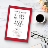 Don't Fret Over Three Hours and Five Miles Away physical printed book product image 8, ISBN 9798904662219