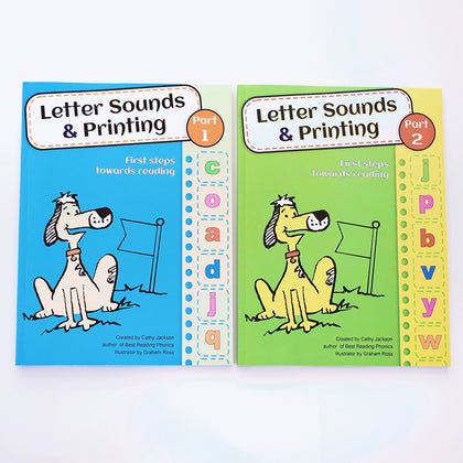 Letter Sounds and Printing 2-Book Alphabet Workbook Set physical printed book product image 1, ISBN 9798895055915