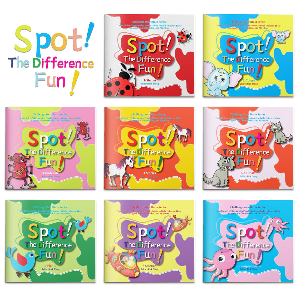 Spot the Difference Fun 8-Book Activity Set physical printed book product image 3, ISBN 9798895050705