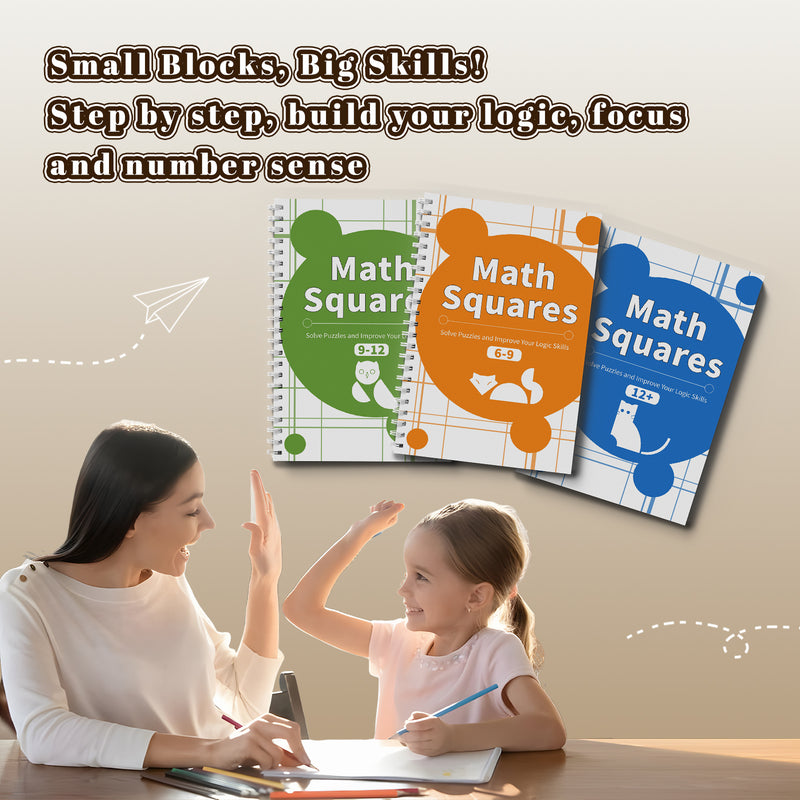 Math Squares Sudoku Logic Puzzle 3-Book Set physical printed book product image 1, ISBN 9798895056547