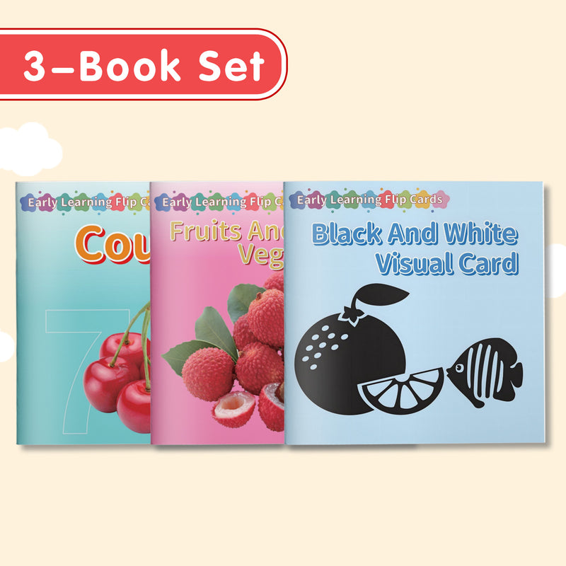 Early Learning Flip Cards Set for Object, + Early Learning Flip Cards Set for Object, + Early Learning Flip Cards Set for Object,: 3-Book Se main cover and printed book set view, image 1, bundle ISBN 9798904660161
