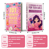 Growing-up Guide for Teen Girls + 101 Growth Rules Every Girl Should Know: 2-Book Set main cover and printed book set view, image 1, bundle ISBN 9798900667768