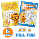 Trace and Match Early Reading Workbook + Alphabet Dab and Color Workbook: 2-Book Set main cover and printed book set view, image 1, bundle ISBN 9798900669830