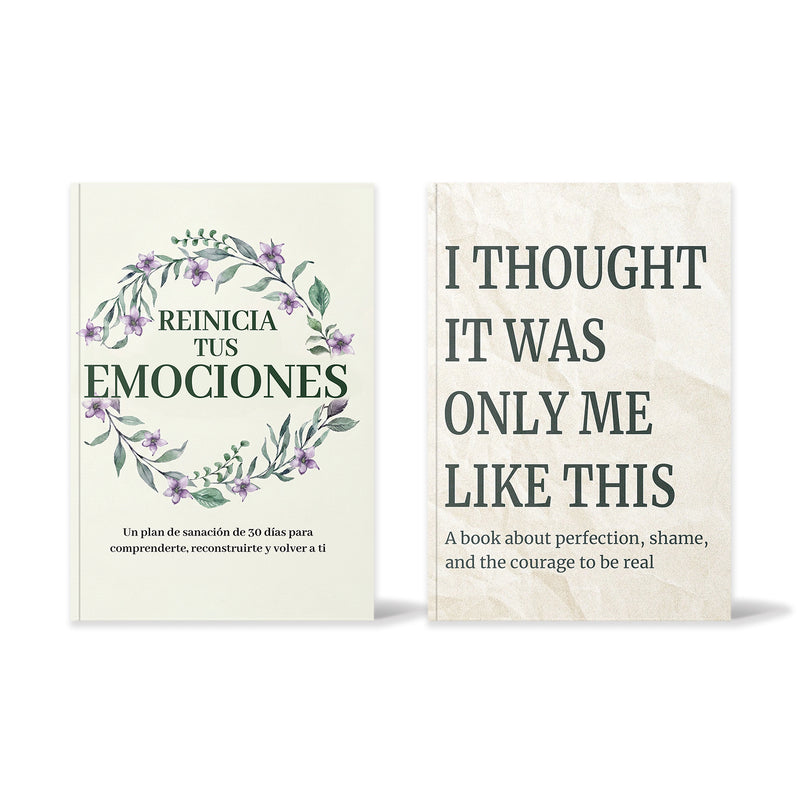Reinicia Tus Emociones Spanish Emotional H + I Thought It Was Only Me Like This Self-ac: 2-Book Set main cover and printed book set view, image 1, bundle ISBN 9798900666839