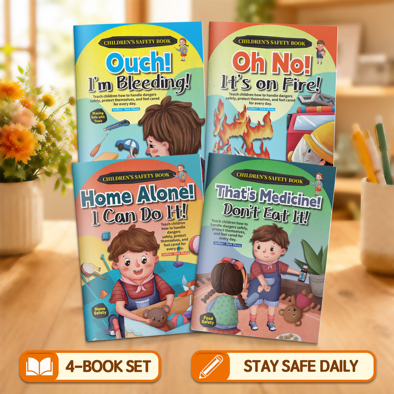Safety Picture Book Collection: 4-Book Set main cover and printed book set view, image 1, bundle ISBN 9798904661502
