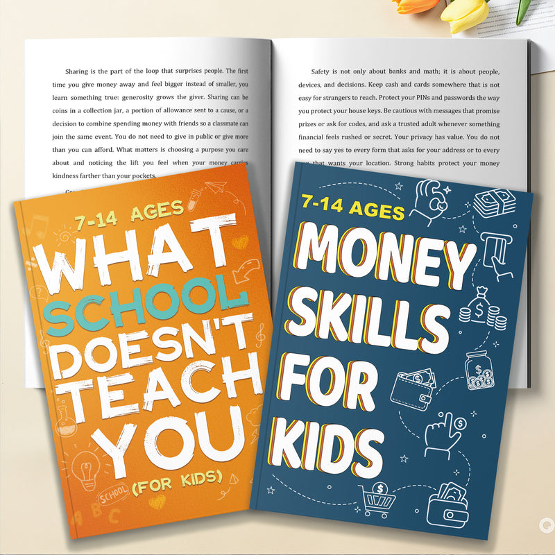 Money Skills Collection: 2-Book Set main cover and printed book set view, image 1, bundle ISBN 9798900666938