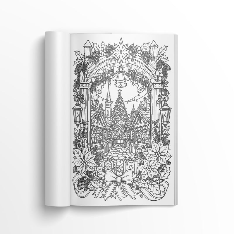 Christmas Market Adult Coloring Book, Volume 13 physical printed book product image 1, ISBN 9798904667535