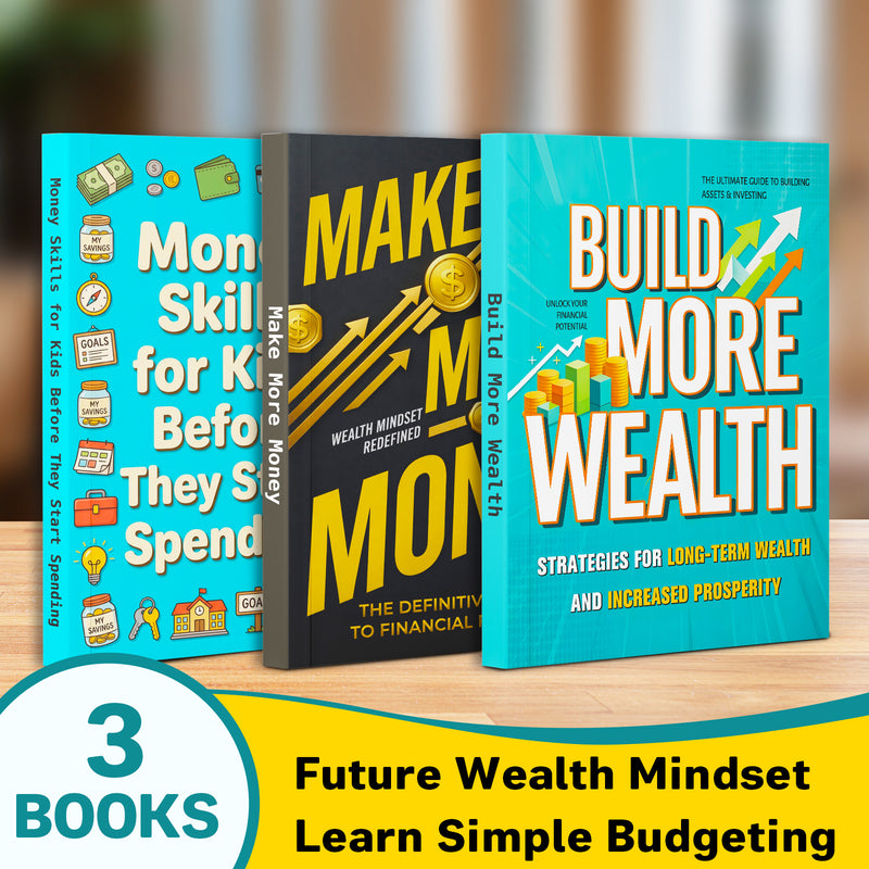 Money Skills Collection: 3-Book Set main cover and printed book set view, image 1, bundle ISBN 9798900669908