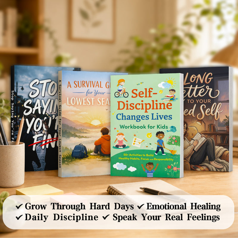 Emotional Skills Collection: 4-Book Set main cover and printed book set view, image 1, bundle ISBN 9798904661380