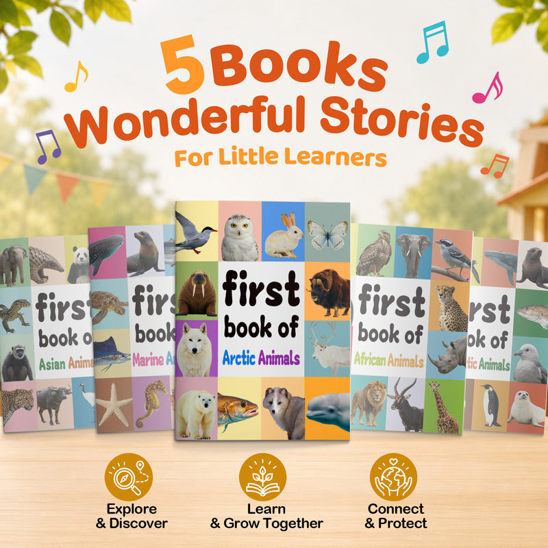 First Book of Animals: Polar, Africa, Ocean and Asia 5-Book Set product image 1, bundle ISBN 9798904664763