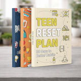 Kids Guide to Manners Etiquette Book + Teen Reset Plan 30 Days to Better Habits + Life Skills for Kids Practical Learning Bo: 3-Book Set main cover and printed book set view, image 1, bundle ISBN 9798900667010