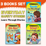 Children's Safety Picture Book Set + Children's Safety Picture Book Set + Children's Safety Picture Book Set: 3-Book Set main cover and printed book set view, image 1, bundle ISBN 9798900669533