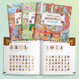 Mathematics Games Fun Challenge + Math Games Fun Book for Kids + Kids Math Puzzle Challenge Book: 3-Book Set main cover and printed book set view, image 1, bundle ISBN 9798904660505