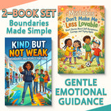 Kind But Not Weak Boundaries and Respect F + Mistakes Don't Make Me Less Lovable: 2-Book Set main cover and printed book set view, image 1, bundle ISBN 9798900669342